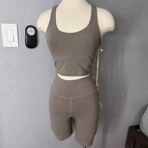 Mate Womens Set, Organic Stretch Racer Tank And Organic Stretch Biker Short, S